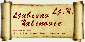 Ljubisav Malinović vizit kartica